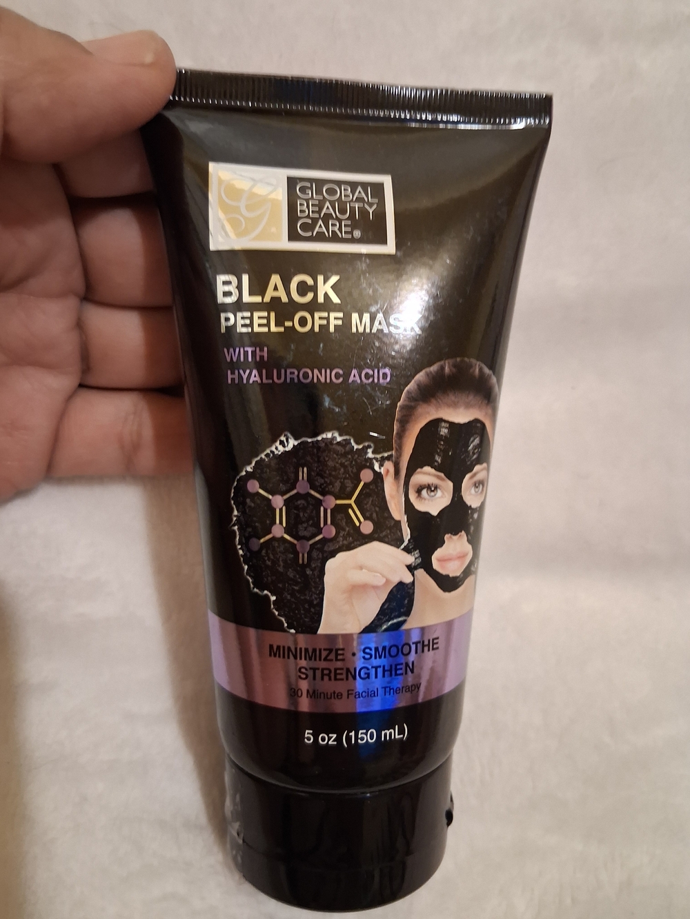 Black Peel-Off Mask for Men with Hyaluronic Acid - Black